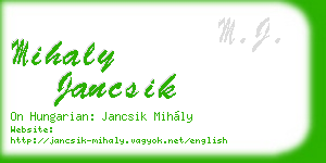 mihaly jancsik business card