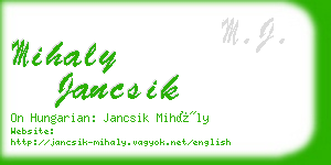 mihaly jancsik business card